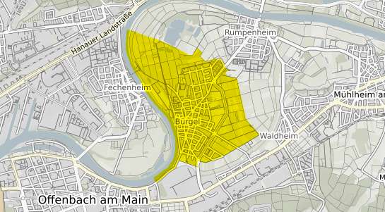 Immobilienpreisekarte Offenbach am Main Bürgel